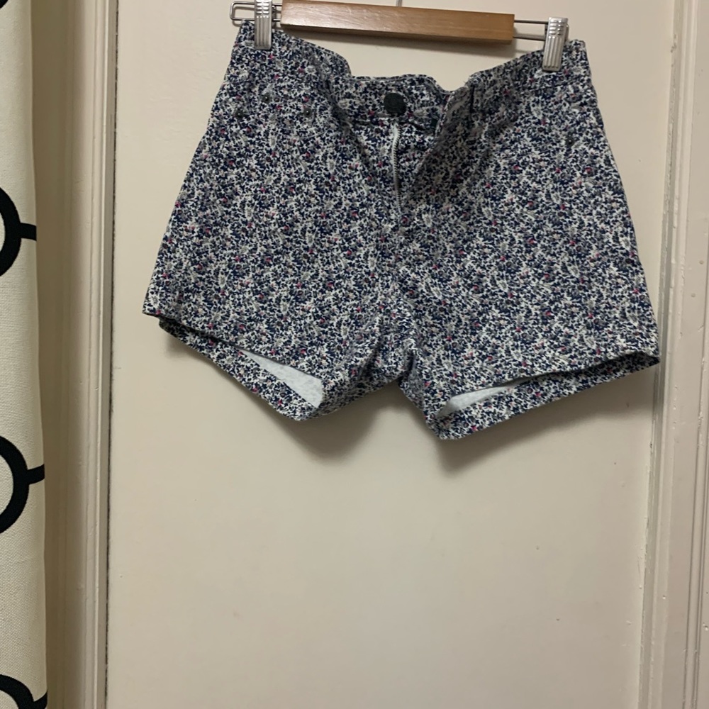 Flower power jean shorts